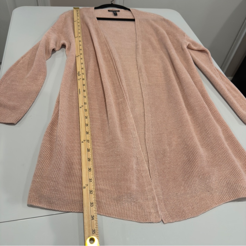 Eileen Fisher Organic Linen Open Knit Cardigan Pink Women Size S Lightweight - Picture 8 of 11